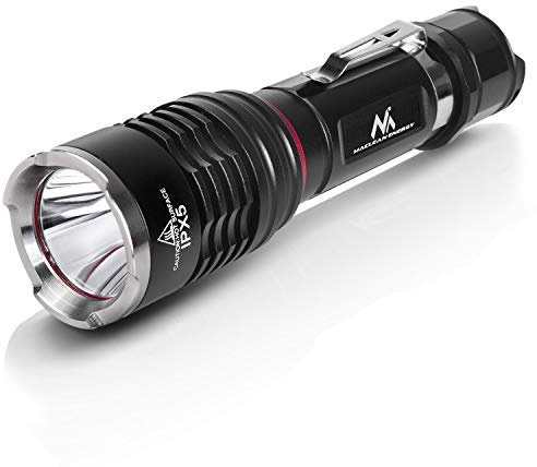 Maclean MCE220 Bicycle Flashlight Rechargeable Torch Lamp 800 Lumen LED + Holder + USB Charger + 18650 Powerful Lithium Battery + IPX5 Waterproof Torch for Camping, Cycling + Super Bright Light