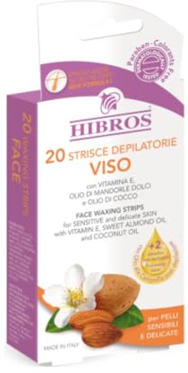 20 Wachsstreifen für das Gesicht, Trikot, kleine Zonen, Haarentfernung – Vitamin E Sheabutter, Kokosöl, Süßes Mandelöl – Reinigungstücher nach der Haarentfernung enthalten