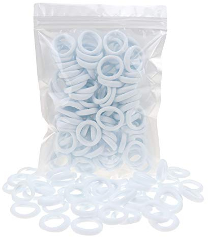 100-pack vit färg nylon små hårband sömlös baby flickor hår elastiskt