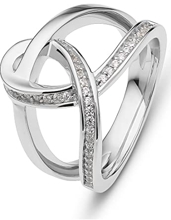 JETTE Damen-Damenring Seamans Duty 44 Zirkonia