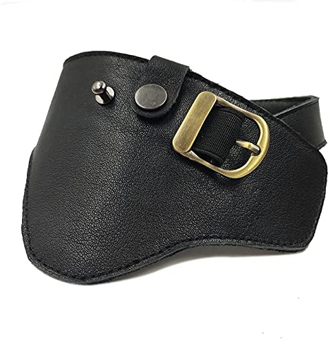 BISSOTU Motorcycle Gear Shifter,Leather Gear Shift Pad,Motorcycle Shoe Toe Pad,Boot Gear Shift Protector Handmade (Black)