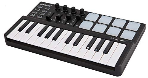 Btuty 25-Key MIDI Keyboard Panda mini Portable Mini Drum Pad MIDI Controller, USB