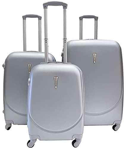 Alexander Juego Maletas 3 pzs Rígidas ABS 4 Ruedas y Cerratura Estructura Ligera Cómoda Asa Telescópica Manija Candado Combinación 28''(73.5x48x26 cm)+24''(63.5x42x23.5 cm)+ 20''(53.5x36x19 cm)