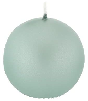 Kugelkerzen Candy Grün mit Metalleffekt (Metallic Matt), Ø 10 cm, 6 Stück