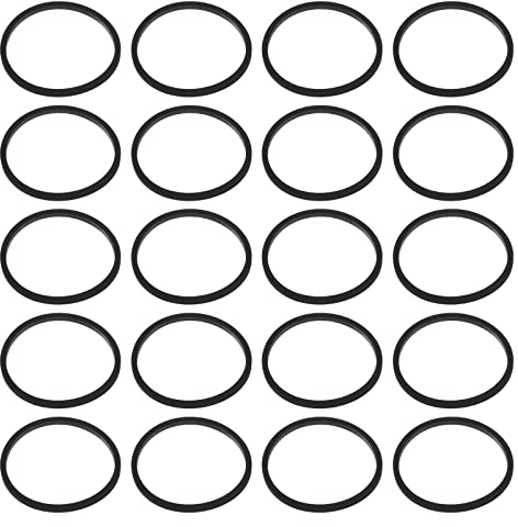 Create idea 20 Stück Optischer DVD-Laufwerksriemen, Kompatibel mit Xbox 360/Slim-Konsolen, Festsitzende Laufwerke Ersatzriemenring Silikon Schwarz