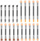Lidschatten Pinselset, 20 Stück Schwammpinsel, Einweg Profi Lidschatten Applikator, Augenbrauenbürste, Wimpernbürste, Lippenpinsel, Präzises Auftragen und Verblenden