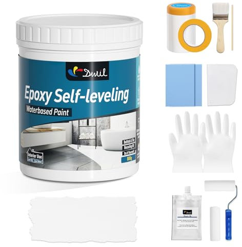 EpoxyShield Sink Refinishing Kit - 2K Epoxy Bath Tub Paint, Tub Cast, 20X Thicker Than Other Tub Paint, for Bathroom, Kitchen, Countertop, Sink Kit, High Gloss White