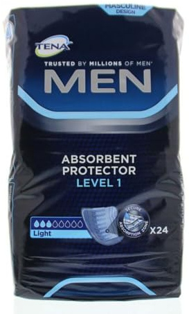 TENA MEN Level 1 – Standard (variante base) – 24 pezzi, inserto per incontinenza per uomini