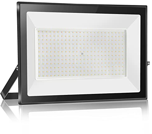 Probapro 300W Focos LED Exterior 3000K Blanco Cálido 1 Pcs | 30000LM IP65 Impermeable, Foco Exterior Seguridad con Alta Luminosidad para Jardín, Patio, Garaje, Terraza