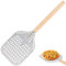 SIYOMG Cáscara de pizza, cáscara de pizza perforada de 12 pulgadas hecha de aluminio anodizado duro Deslizador de pala de pizza con mango de madera