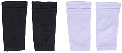 Kleagary 2 Paar FußBall Schienbein Schoner Socken Atmungsaktiv FußBall Schienbein Schoner ÄRmel Schienbein Schoner Halter für Treten Ball Radfahren S