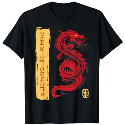 Année du dragon Nouvel An chinois 2024 Dragon en bois lunaire T-Shirt