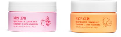 W7 Latte detergente viso Peachy Clean + Berry Clean - Set 2 prodotti - Struccante con estratti di frutta - Pelle pulita e non unta