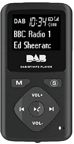 Bumdenuu DAB/DAB Digital Radio Bluetooth 4.0 Personal Pocket FM Mini Portable Radio Earphone MP3 -USB for Home