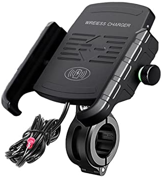 GPS Ständer Halterung Motorrad-Handyhalter Motorradspiegel Mobiler Ständer Unterstützung USB-Ladegerät Drahtloses Aufladen Handyhalterung (Size : Wireless Charger)