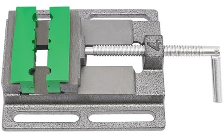 Étau de machine + 2 tampons magnétiques pour étau - Perceuse - Perceuse d'établi - 100 mm - Pour le traitement de précision du bois, du métal, du plastique, d'autres pièces de précision de toutes les