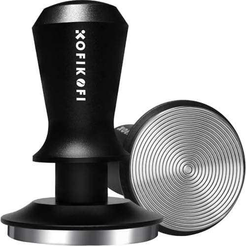 KOFIKOFI 58 mm Espresso Coffee Tamper with Two 30lbs Spring Loaded, Barista Tools Hand Tamper with Stainless Steel Ripple Base and Aluminum Handle Fits for All 58mm Espresso Machines