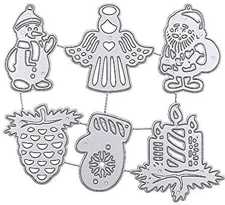 ZHAPEG Weihnachten Engel Metall Stanzformen Schablone Scrapbooking Album Papier Karte Vorlage Form Prägung Handwerk Dekoration