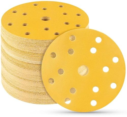 INTERMIX SUPPLIES Deerfos Sanding Discs 150mm Hook & Loop P40 - Aluminium Oxide Sandpaper, 15-Hole Dust Extraction, Sander Pads, Heavy Duty Abrasive Sanding Paper (Pack of 100) – Professional Grade