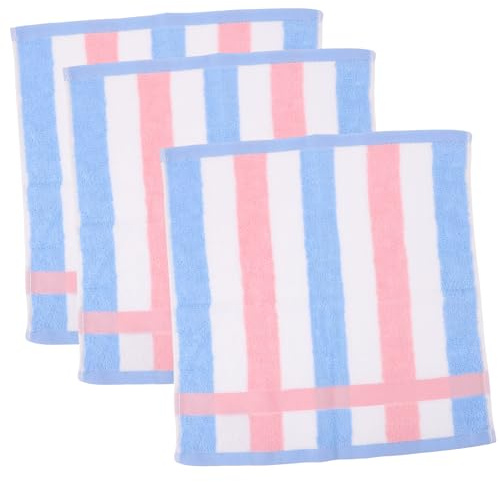Toyvian 3piezas Toalla Pequeña Algodón Cuadrada Unidades Paños para Lavarse La Cara Suave y Absorbente para Baño y Ducha