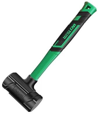 BUSKPOK Dead Blow Hammer, Gummiklubba med halkfritt grepp, Marringsbeständig (0,9 kg)