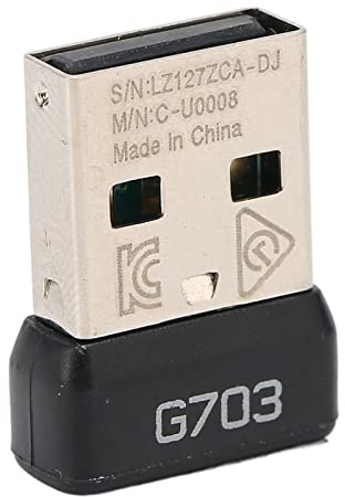 VBESTLIFE Reemplazo del Adaptador del Receptor del Mouse USB para el Mouse G703 Gaming, 2.4g Inalámbrico, Plug and Play