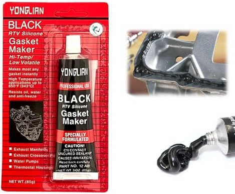 SFNN 1x85g Dichtmasse Motor,Auspuff Dichtmasse,Zylinderkopfdichtung Dichtmittel, Dichtsilikon Dichtungsmasse,Kühlerdichtmittel,Getriebe Motor Dichtung Ölwanne für Autos Motorräder Reparatur (A-1)