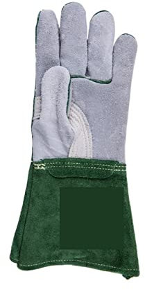 YQVEOT Mandil de Soldador, Guantes de Soldador de Soldadura Guantes de protección de Espesamiento Resistente al Desgaste Guantes del Soldador(L)