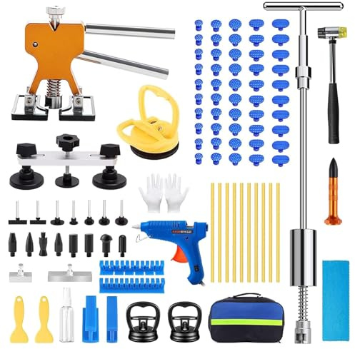 OKSTENCK 97 PCS Auto Dent Repair Tool Kit, Professional Auto Paintless Removal Tool, Repair All Kinds of Auto Dents Auto Hail Dents and Door Dings