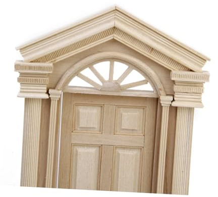 Yardwe Accesorios para casa de muñecas Puerta de casa de muñecas Escala 1 12 Mini Puerta de casa Mini casa de muñecas Mini casa Puerta de Madera Mini Muebles de Miniatura