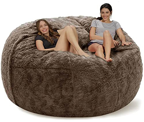 Funda para puf, sofá de gran tamaño para sala de estar, opciones de tamaño de 5 a 7 pies (sin relleno), muebles cómodos y elegantes