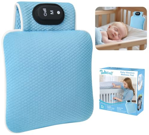 Baby Vibrating Sleep Soother, Baby Sleep Aid, Newborn Soothers for Help Sleeping, 3 Adjustable Vibration Modes, 90 Min Timer, Newborn Vibrations Mattress Pad for Home & Travel, Use for Crib & Stroller