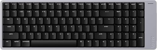 LOFREE Flow2 Low-Profile Mechanical Keyboard, Aluminum Alloy with Pulse Tactile Switches, Rechargeable Wireless Keyboards with 3 Mode Connections for Windows, macOS (Space Gray, 100 Keys) US-Layout