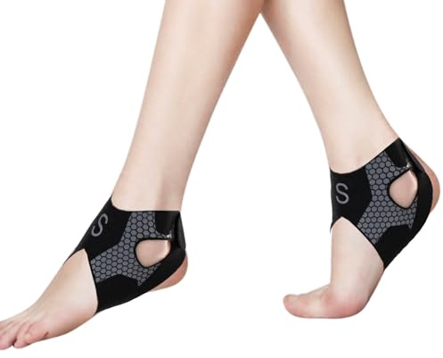 Rieoany Tobillera Ajustable (2 Piezas), Soporte de Tobillo Para Deportes, Protección Y Recuperación, Transpirable, Ligero, Se Puede Usar en Ambos Pies (Small)