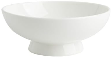 Ciotole per Cucina Insalatiera a piede alto in porcellana bianca Ciotola for snack for il tè pomeridiano for uso domestico Ciotola for noodle in ceramica Ciotola for frutta bianca Insalatiera