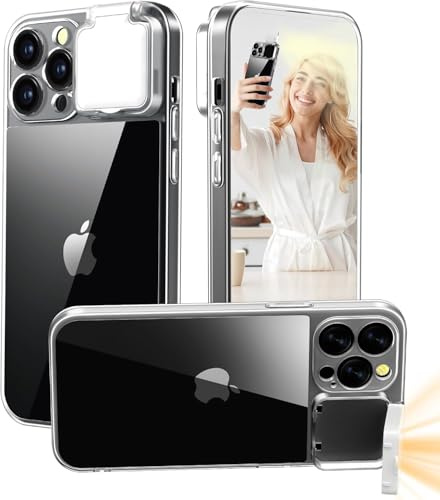 ZFMF with LED Built-in Light-Up Selfie Light for iPhone 16 Pro Max Case Compatible TIK Tok/Stream/Makeup/Live/Video- Selfie Illuminate Clear (Clear, for iPhone 16 Pro Max)