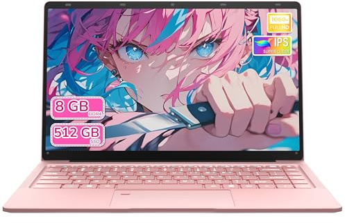 Ordinateur portable 14 pouces 8 Go DDR4 256 Go SSD, processeur Celeron, 1920 x 1080 IPS FHD, Win 11 PRO, WiFi 2.4/5G, USB 3.0, protecteur pour clavier italien et souris inclus. Ordinateur portable
