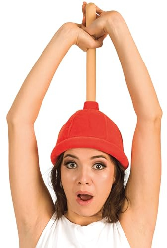 FRIES Pömpel Hut Pumpfix KW 58 cm Kostüm-Zubehör für Erwachsene KKopfbedeckung Klempner Fasching Karneval Mottoparty