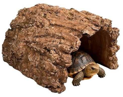 Cachettes pour Serpents,Habitat en Résine | Habitat pour Les Tortues - pour Aquarium Terrarium Dragons Barbus Geckos Léopards Grenouilles Geckos Reptiles Serpents Amphibiens
