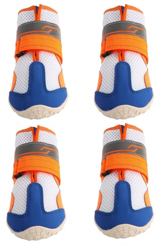 Hundeschuhe, verstellbarer und reflektierender Pfotenschutz, Hundeschuhe auf heißem Boden, für Dackel, Bulldogge, Haustiere, Outdoor, Schnee, Sommer, Spaziergang, Boden, Hartholz
