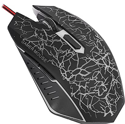 RASTKY Souris de Jeu Filaire de Haute qualité avec Lumières Colorées, Vitesse de 800 à 2 000 DPI et Conception Confortable pour Les Utilisateurs et Mac (A70)