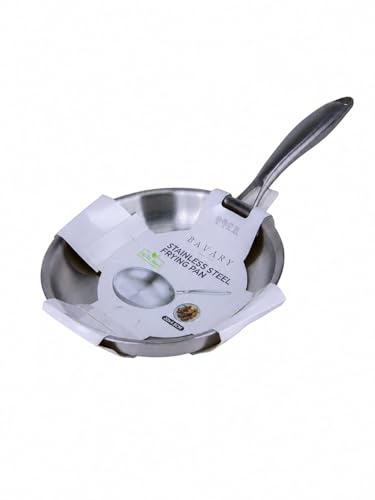 BAVARY Juego De Sartenes Acero Inoxidable 18/10 (Sartén 20 Cm)- Sartenes Induccion Sin Revestimiento- Sartén Profesional De Acero Para Gas- Ideal Para Combinar Con Tu Juego De Ollas, Lave-vaisselle Ok
