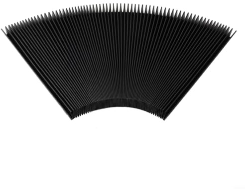 Hoppipola CNC Fraiseuse Câble de protection flexible Harmonica Soufflet Couverture pour rail de guidage 3 voies Tissu Noir 100 mm Hauteur 1 5 m (170 mm)