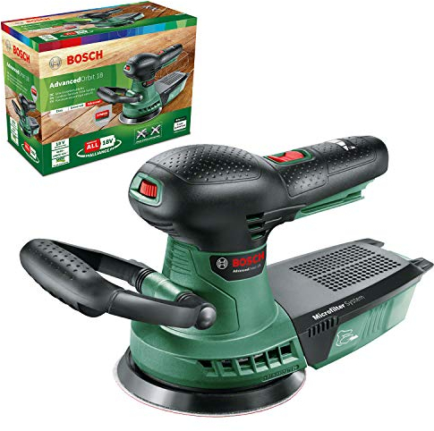 Bosch Akku Exzenterschleifer AdvancedOrbit 18 (ohne Akku, Schleifteller-Ø 125 mm, 18 Volt System, im Karton), Grün