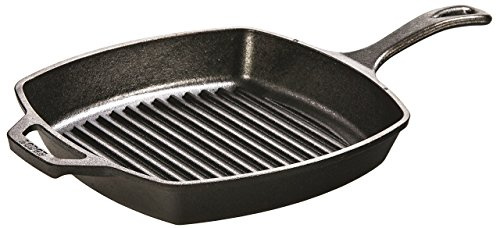 Lodge Grill Pan Square Cast Iron 10.5 in, 1 EA