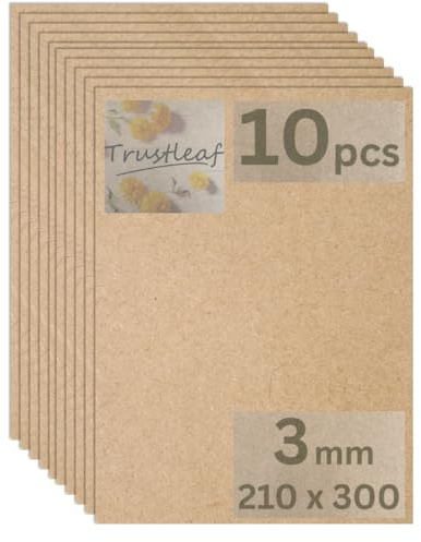 Trustleaf MDF-Platte, 3 mm, raucharm 210mm x 300mm (A4 approx 8 x 12)