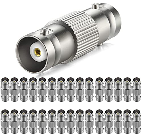 RUNCCI-YUN 30 Stück BNC-Stecker BNC-Buchse auf BNC-Buchse, Female BNC-Doppelkupplung BNC-Adapter, Q9-Adapter, gerader Stecker für CCTV-Kamera, Video, SDI/BNC-Kabel, Verbindungsverlängerung