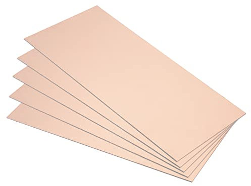 PATIKIL FR4 Double Side Copper Clad, 5 Pack 200 x 100 x 1.2mm PCB Laminate Circuit Board