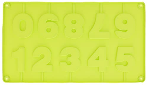 Milisten DIY Number Pendant Mold Silicone Candle Casting Mold Handmade Craft Mold Epoxy Mold Decor Candle Mold Chocolate Cake Baking Tools Random Color