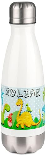 Personalisierte Thermosflasche mit Foto – Isolierflasche aus weißem Edelstahl mit Farbdruck – Praktisches und trendiges Geschenk für Sport oder Büro